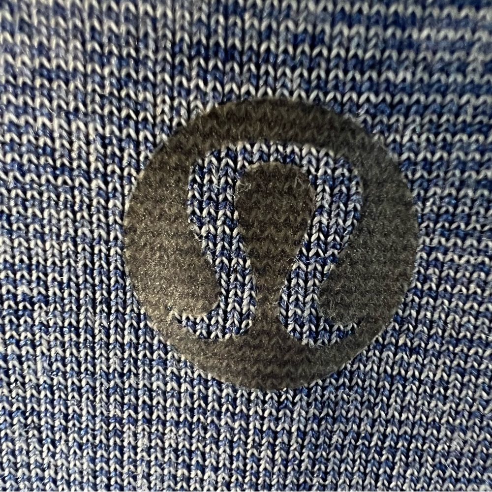 Lululemon Men’s T.H.E. Henley Long Sleeve Shirt SIZE LARGE HEATHERED Dark Cobalt - Picture 5 of 6